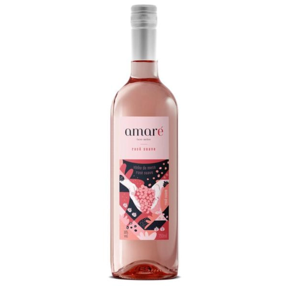 Vinho Frisante Rosé Suave Amaré 750ml - Bubbly Doce e Refrescante para Brindes