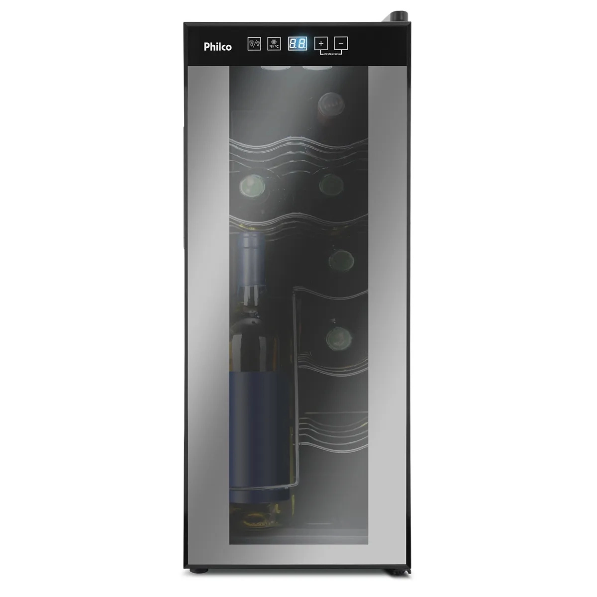 ADEGA CLIMATIZADA PHILCO PAD12E DISPLAY PRETO DIGITAL 12 GARRAFAS BIVOLT ADEGA CLIMATIZADA PHILCO PAD12E DISPLAY PRETO DIGITAL 12 GARRAFAS BIVOLT