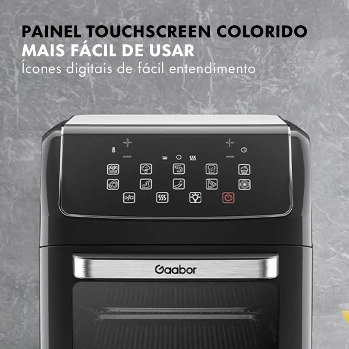 AIR FRYER GAABOR 12L DIGITAL 2000W PRETO PAINEL TOUCH 127V AIR FRYER GAABOR 12L DIGITAL 2000W PRETO PAINEL TOUCH 127V