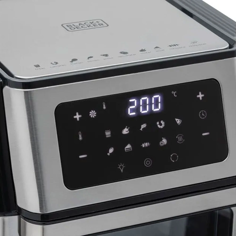 Airfryer Oven 4l Gourmand Gris Black Decker 5 em 1 127v 1500w