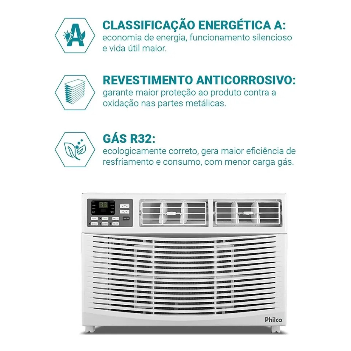 AR CONDICIONADO DE JANELA PHILCO PAJ7FH 7.500 BTUS BRANCO 220V BRANCO AR CONDICIONADO DE JANELA PHILCO PAJ7FH 7.500 BTUS BRANCO 220V BRANCO
