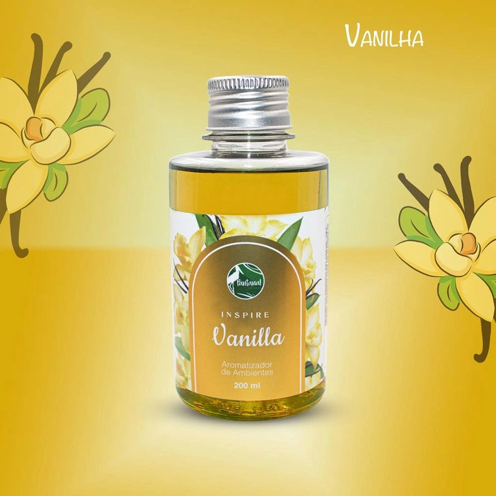 AROMATIZADOR DE AMBIENTE INSPIRE PANTANAL AROMAS COM ESSÊNCIA DE VANILLA 200ML 