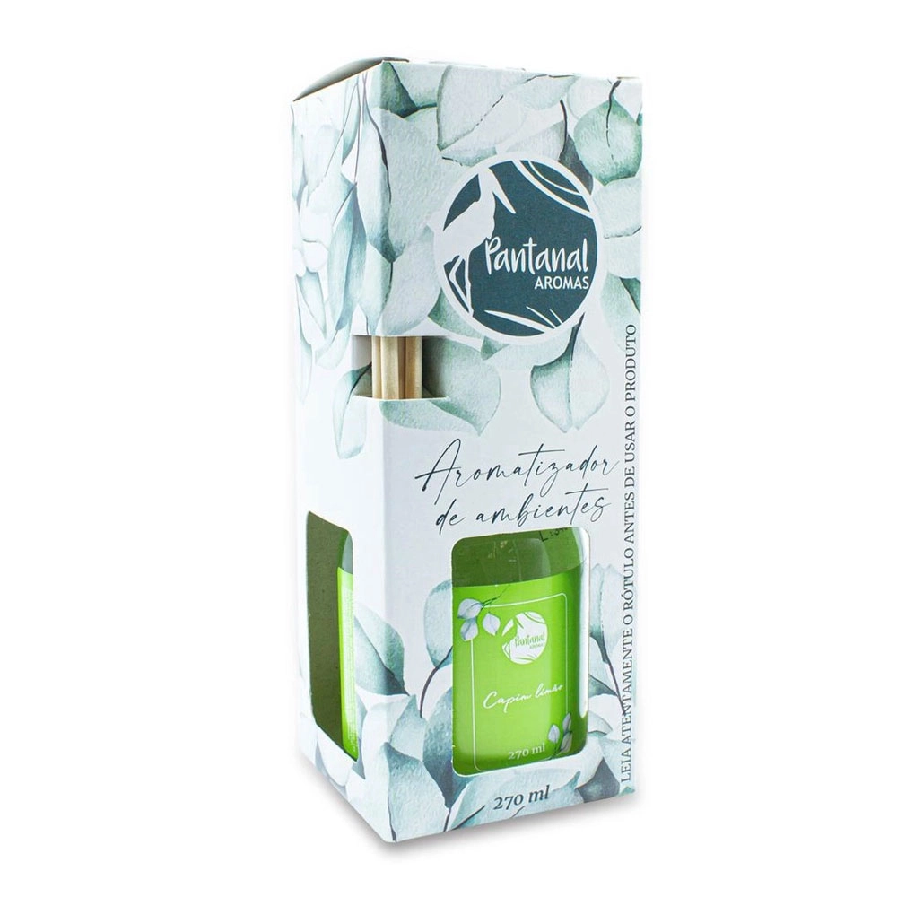Aromatizador de Ambiente Pantanal Aromas com Essência de Capim Limão 270ml Aromatizador de Ambiente Pantanal Aromas com Essência de Capim Limão 270ml
