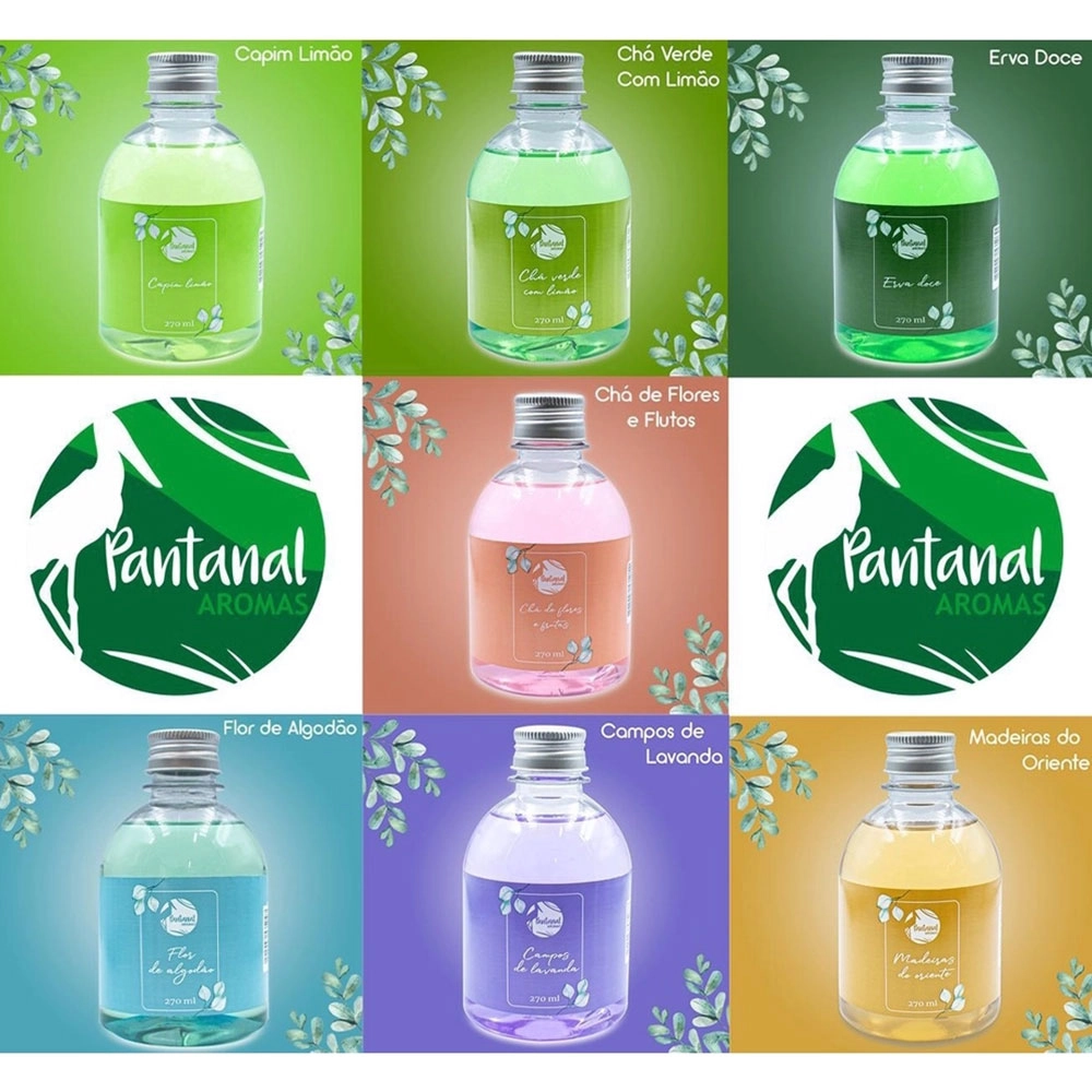 Aromatizador de Ambiente Pantanal Aromas com Essência de Capim Limão 270ml Aromatizador de Ambiente Pantanal Aromas com Essência de Capim Limão 270ml