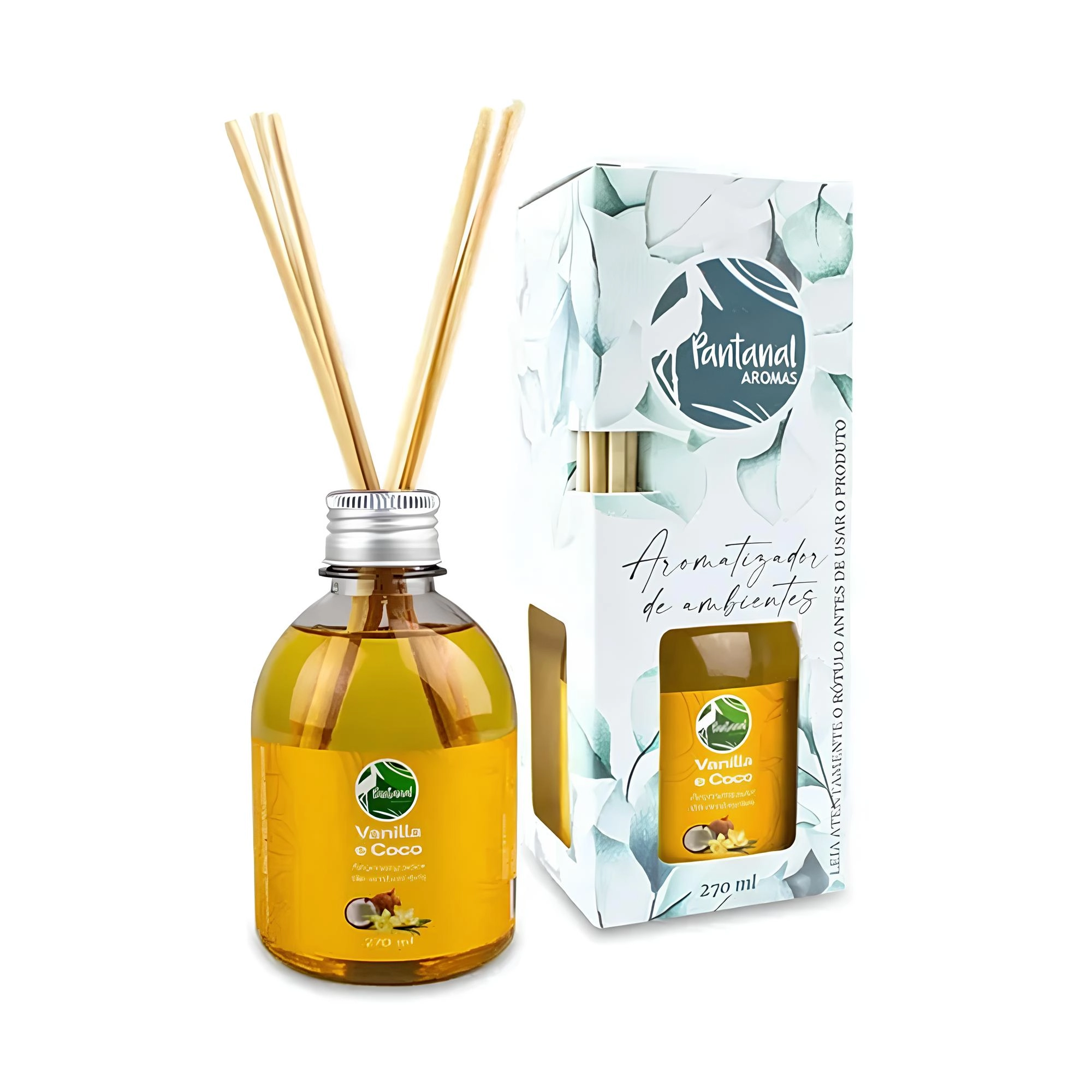 Aromatizador de Ambiente Pantanal Aromas com Essência de Vanilla com Coco 270ml Aromatizador de Ambiente Pantanal Aromas com Essência de Vanilla com Coco 270ml