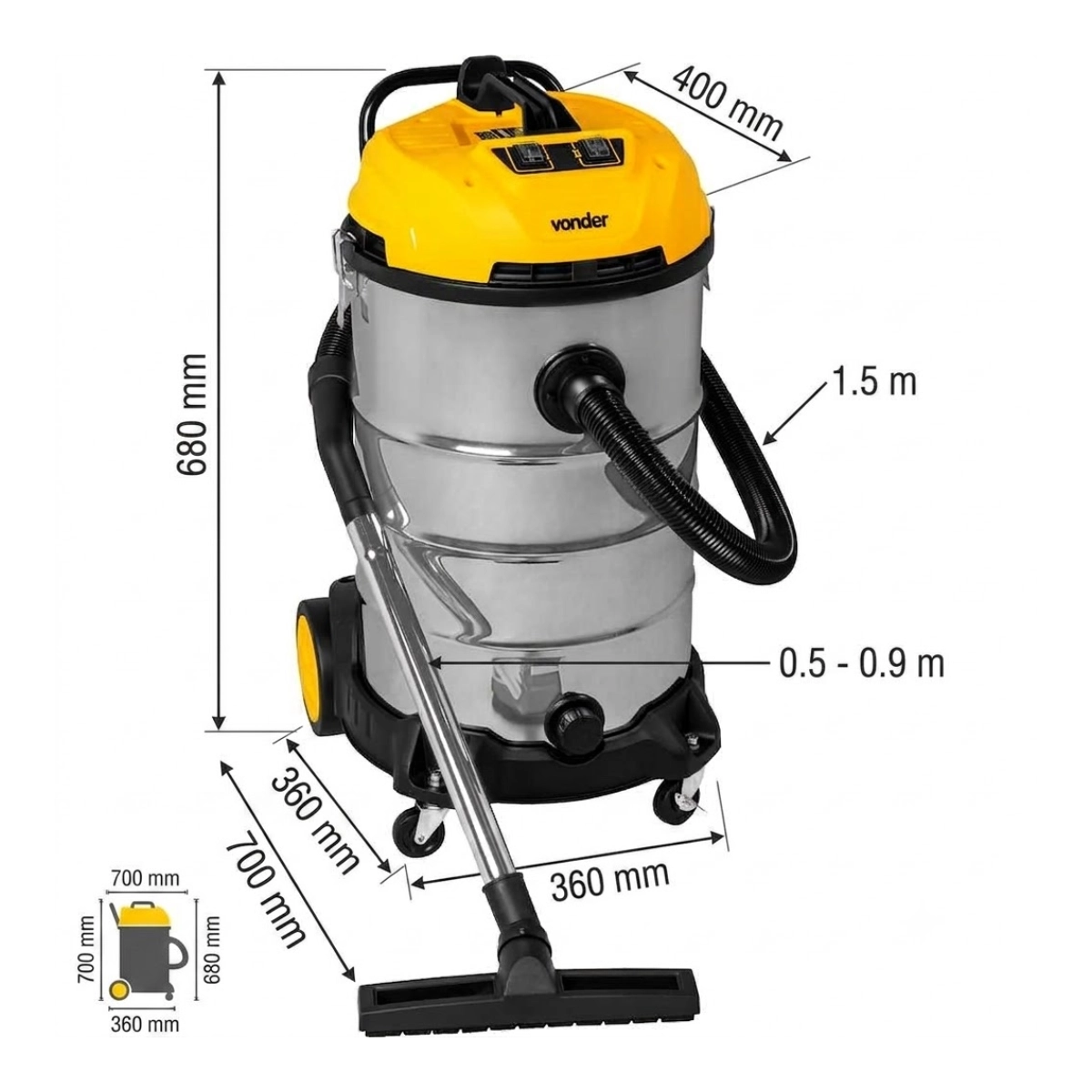 ASPIRADOR DE PÓ E LÍQUIDOS 2400W 80L APV2480 VONDER 220V ASPIRADOR DE PÓ E LÍQUIDOS 2400W 80L APV2480 VONDER 220V
