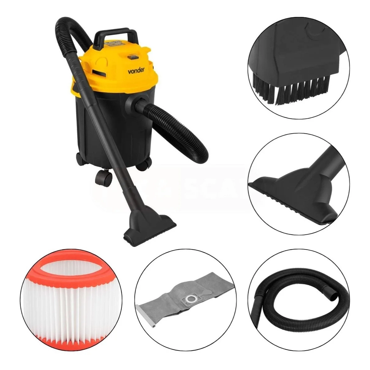 ASPIRADOR DE PÓ PROFISSIONAL 10L 1000W APV1010 VONDER 220V