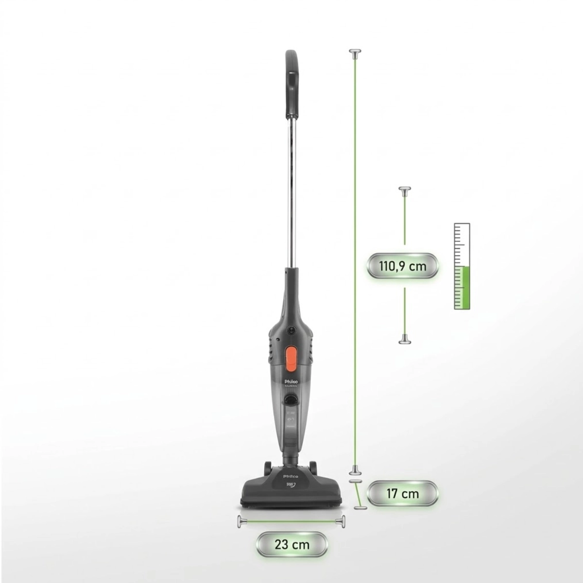 ASPIRADOR DE PO VERTICAL PAS1450C PHILCO 2 EM 1 1300W 220V ASPIRADOR DE PO VERTICAL PAS1450C PHILCO 2 EM 1 1300W 220V