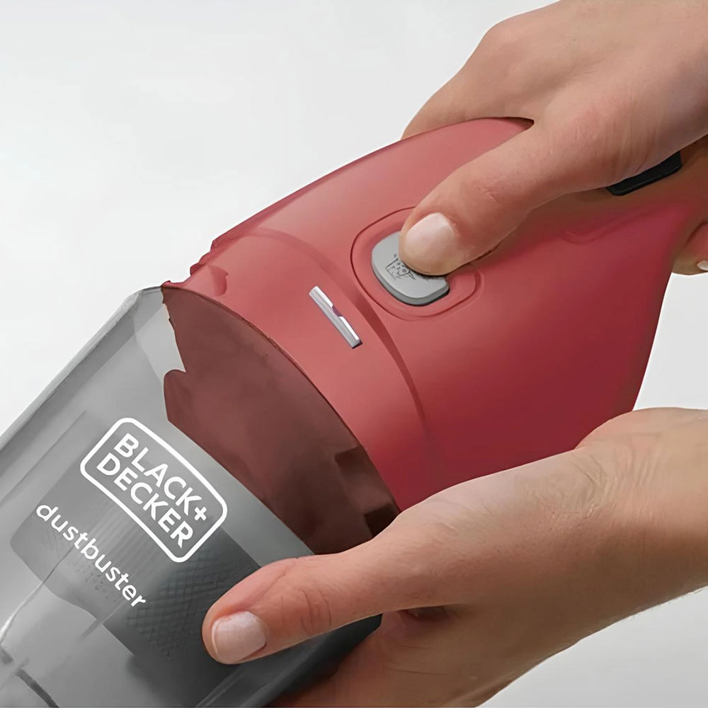 Aspirador Portátil Água e Pó Black Decker Vermelho 370ml Batéria Lítio Bivolt