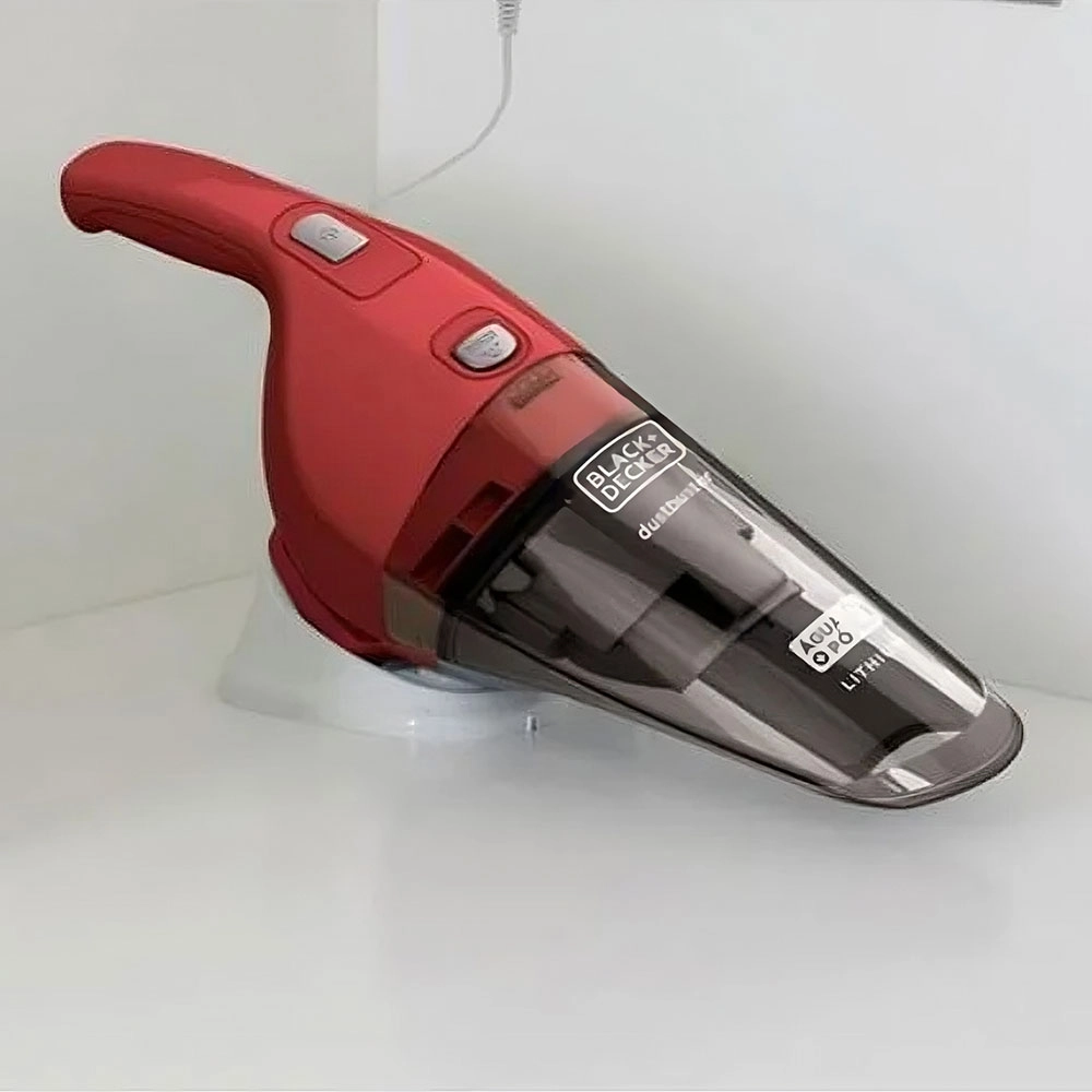Aspirador Portátil Água e Pó Black Decker Vermelho 370ml Batéria Lítio Bivolt