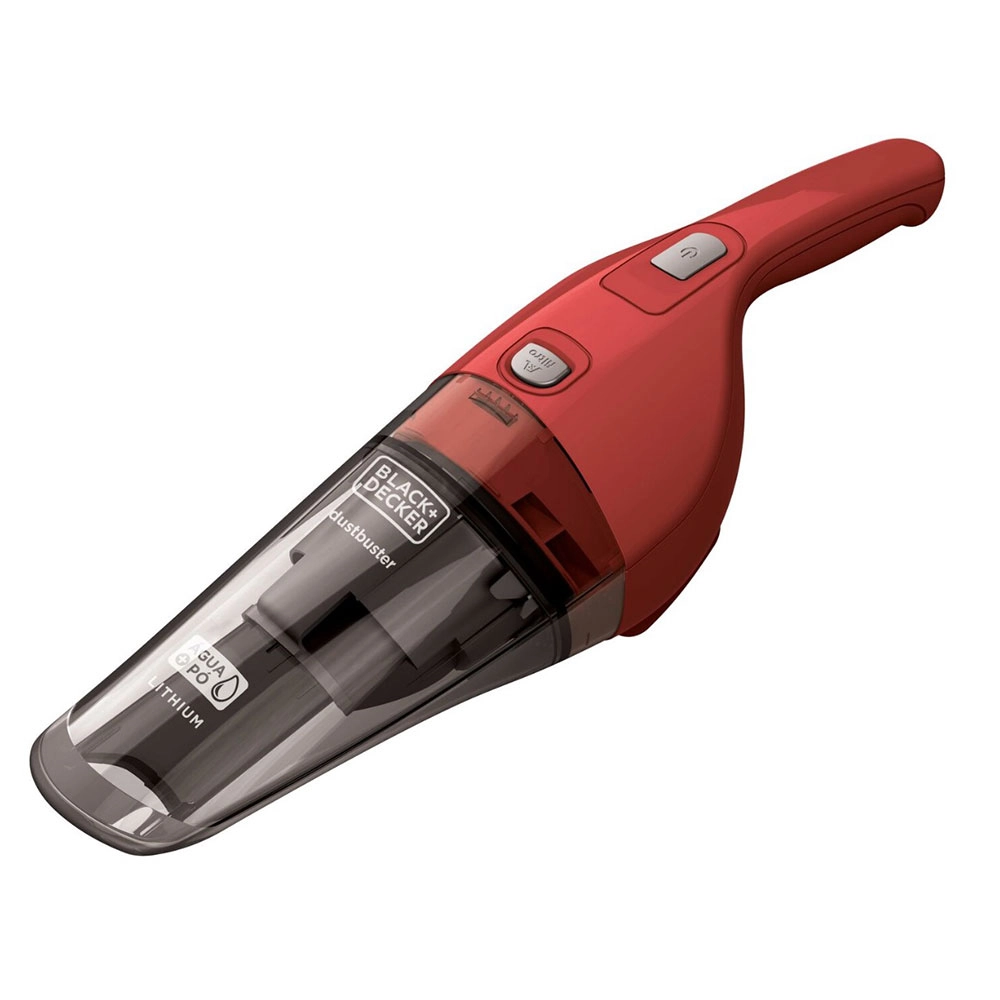 Aspirador Portátil Água e Pó Black Decker Vermelho 370ml Batéria Lítio Bivolt