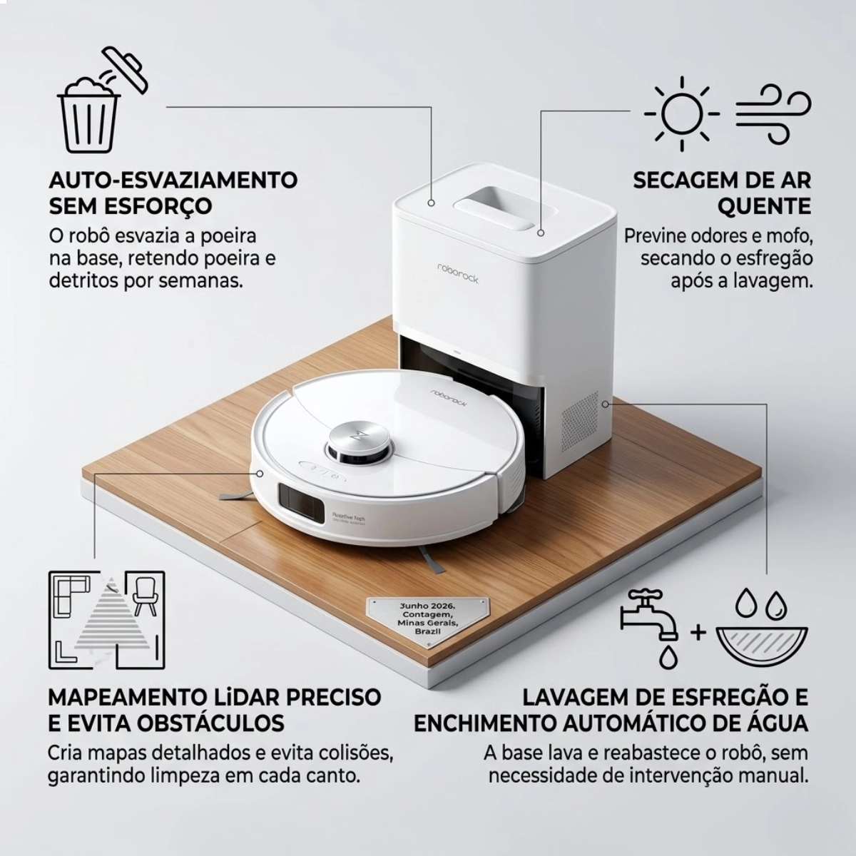 Aspirador Robo Q10 Vf+ 127v com Mop e Mapa Inteligente Aspirador Robo Q10 Vf+ 127v com Mop e Mapa Inteligente
