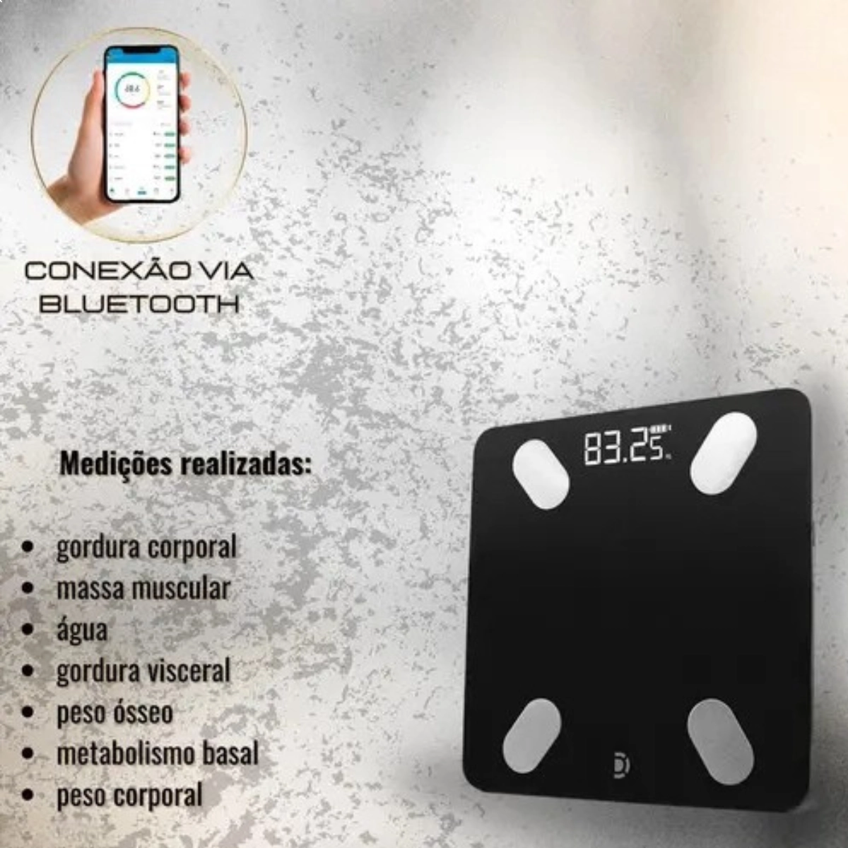 BALANÇA DE BIOIMPEDÂNCIA DE ALTA PRECISÃO ATÉ 180 KG DELLAMED BALANÇA DE BIOIMPEDÂNCIA DE ALTA PRECISÃO ATÉ 180 KG DELLAMED