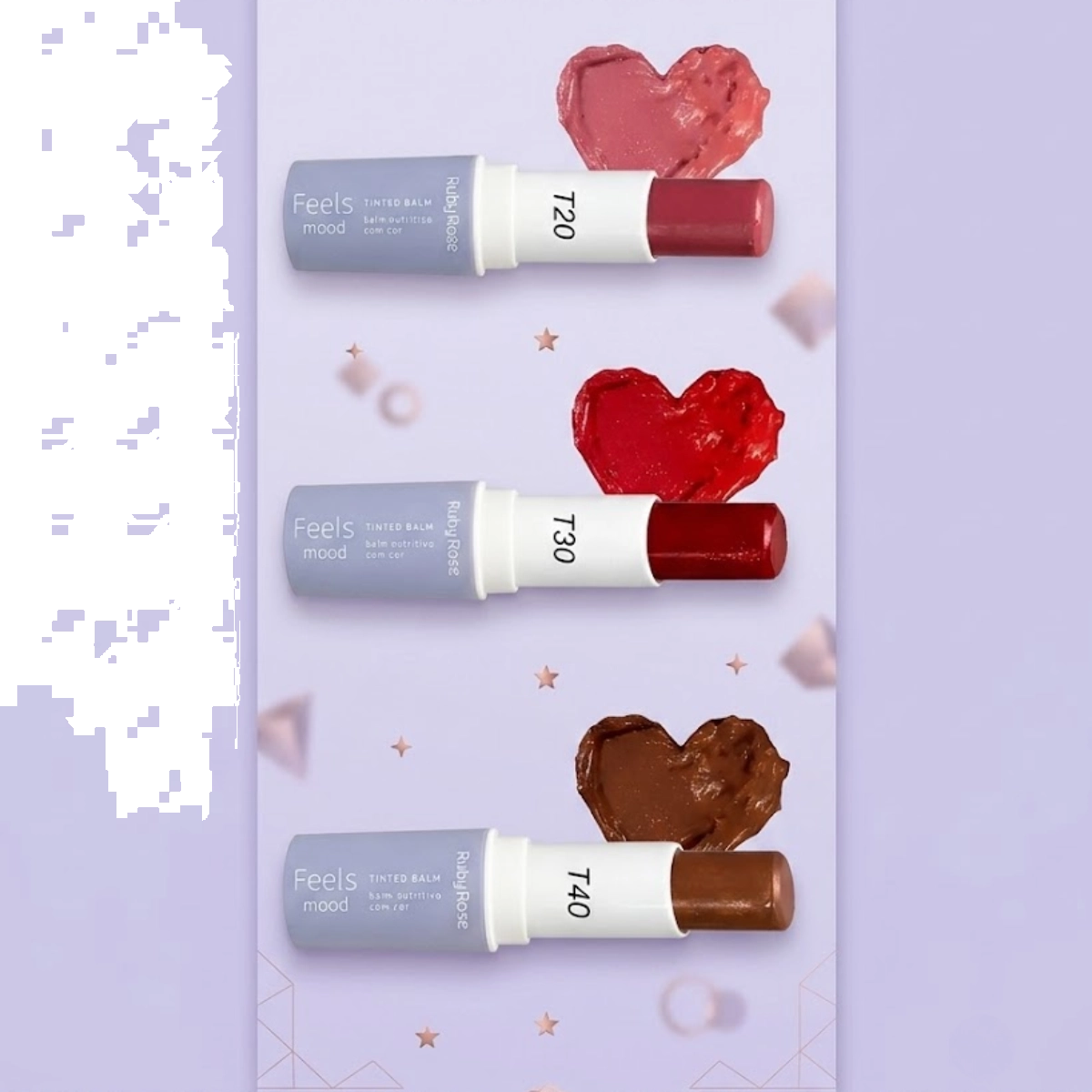 BALM LABIAL TINTED HIDRATANTE RUBY ROSE FEELS MOOD RED BALM LABIAL TINTED HIDRATANTE RUBY ROSE FEELS MOOD RED