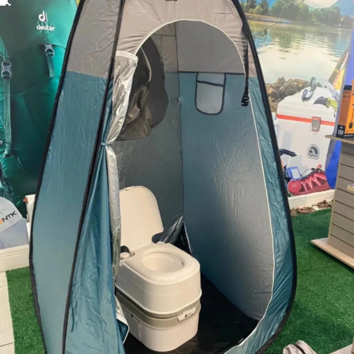 BARRACA BANHEIRO TROCADOR E PROVADOR CAMPING POP UP NAUTIKA 