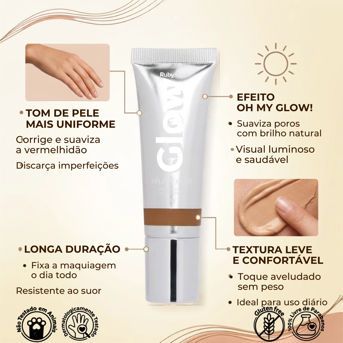 BASE LÍQUIDA OH MY SKIN FBW110 BLOW RUBY ROSE BASE LÍQUIDA OH MY SKIN FBW110 BLOW RUBY ROSE
