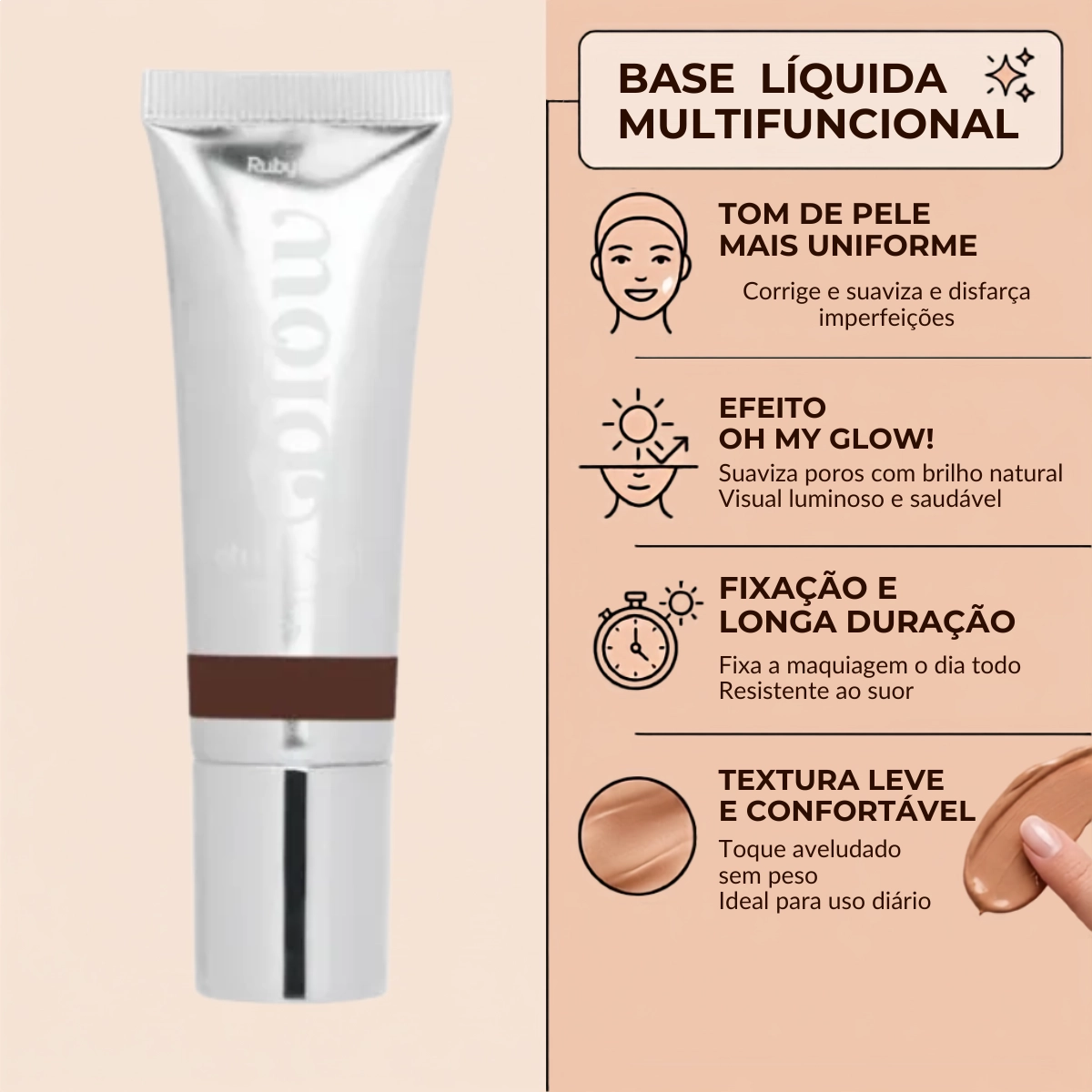 BASE LÍQUIDA OH MY SKIN FBW120 BLOW RUBY ROSE BASE LÍQUIDA OH MY SKIN FBW120 BLOW RUBY ROSE