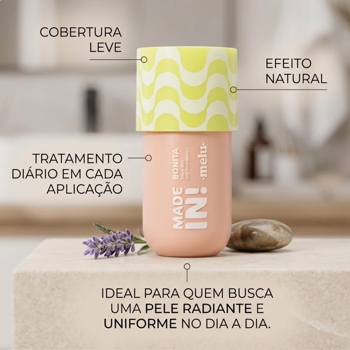 BASE LIQUIDA BONITA MELU RUBY ROSE TINT FOUNDATION MADE IN 50 RRM302-5 BASE LIQUIDA BONITA MELU RUBY ROSE TINT FOUNDATION MADE IN 50 RRM302-5