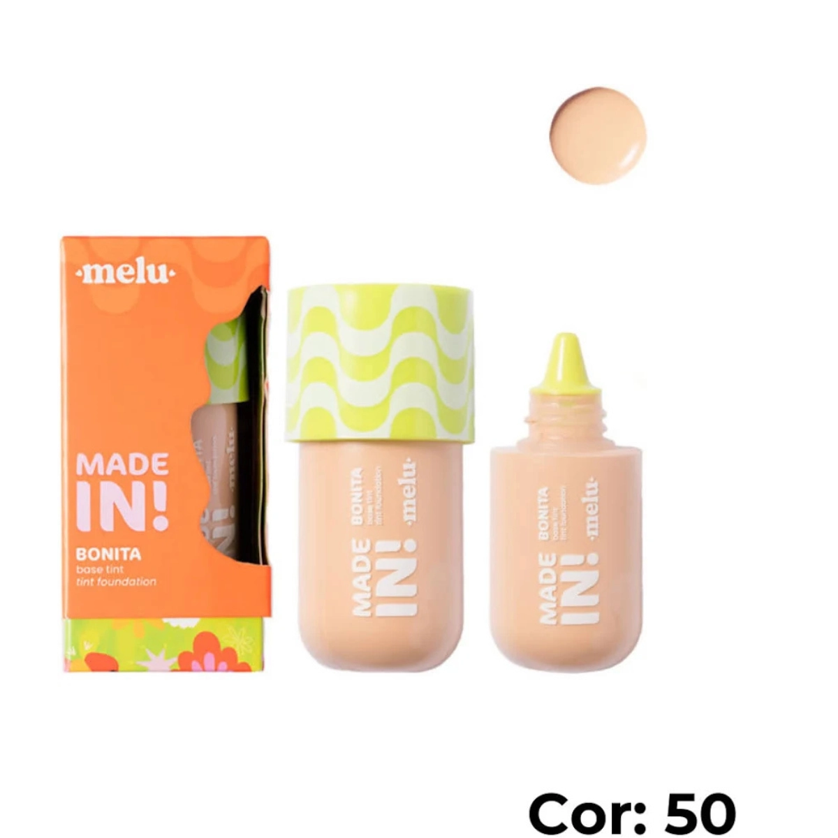 BASE LIQUIDA BONITA MELU RUBY ROSE TINT FOUNDATION MADE IN 50 RRM302-5 BASE LIQUIDA BONITA MELU RUBY ROSE TINT FOUNDATION MADE IN 50 RRM302-5