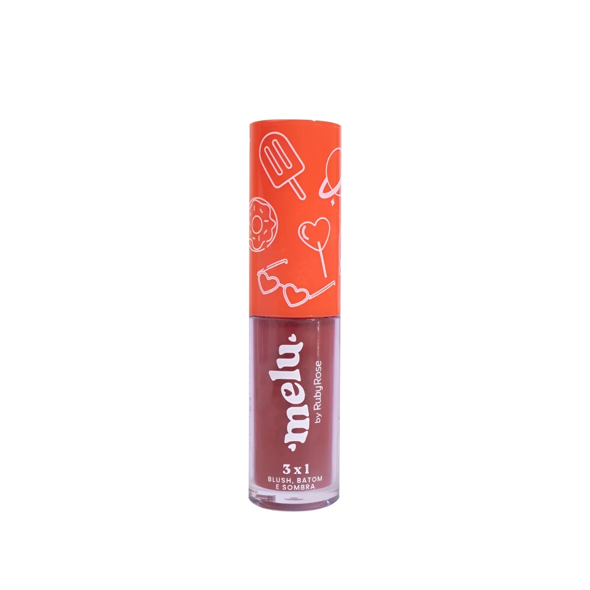 BATOM BLUSH E SOMBRA 3 EM 1 LONGA DURAÇÃO MELU RUBY ROSE BATOM BLUSH E SOMBRA 3 EM 1 LONGA DURAÇÃO MELU RUBY ROSE