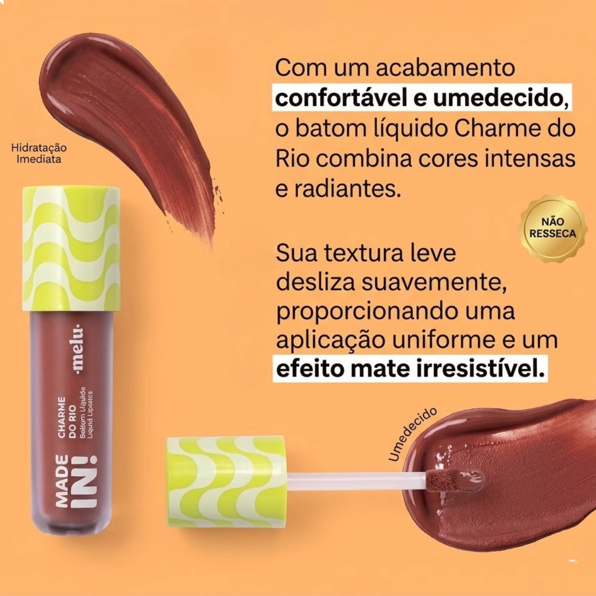 BATOM LÍQUIDO MELU RUBY ROSE CHARME DO RIO MADE IN IPANEMA RRL6202-8  4ML