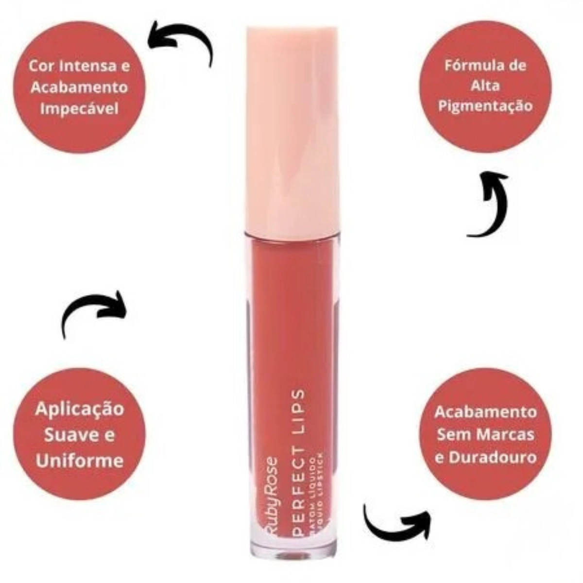 BATOM LÍQUIDO RUBY ROSE PERFECT LIPS DREAM BIG HB-L6200-7