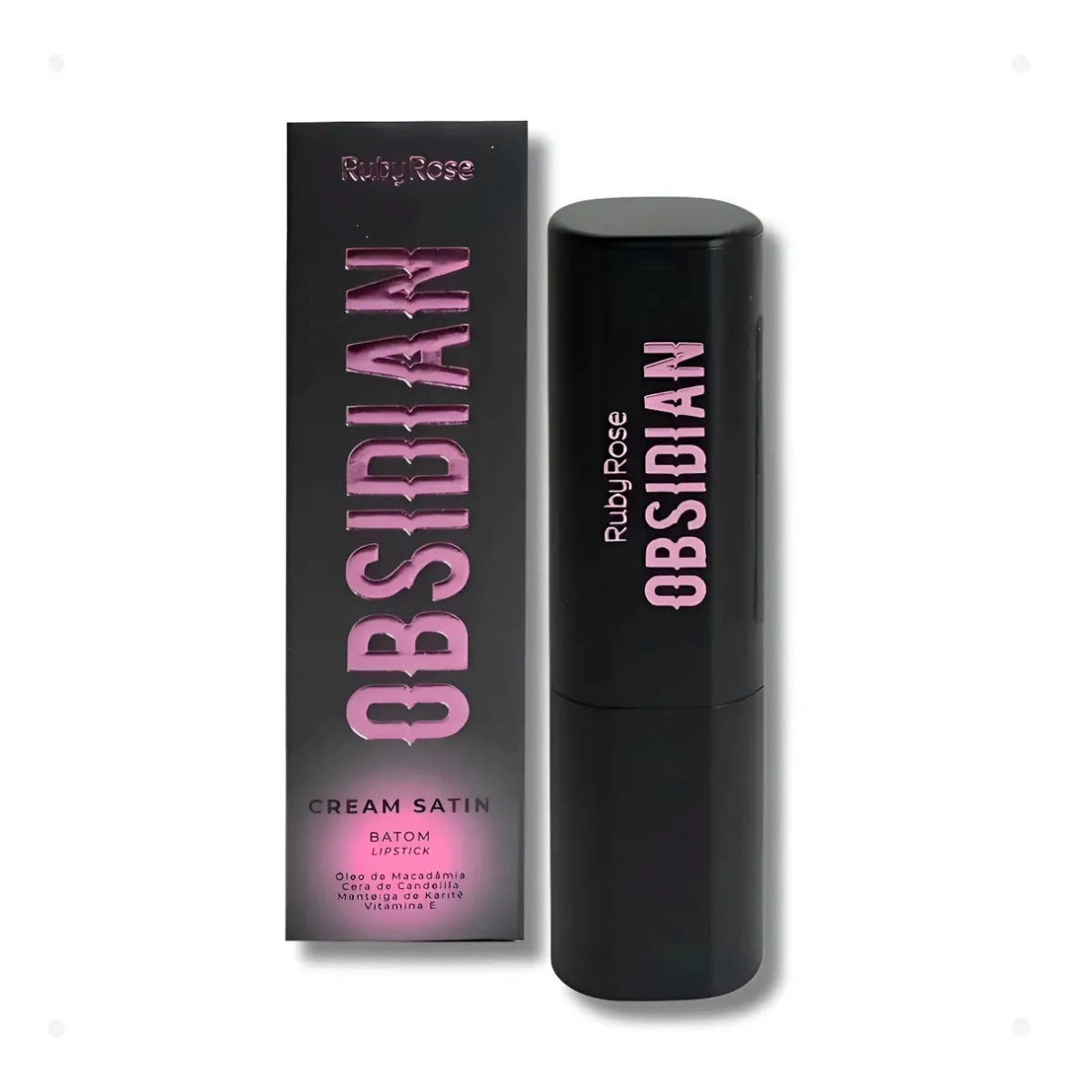 BATOM LABIAL LIPSTICK CREAM SATIN OBSIDIAN OCS06 HB70006 RUBY ROSE