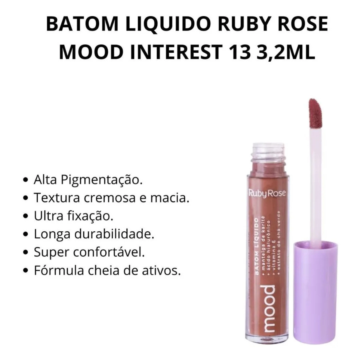 BATOM LABIAL LIQUIDO MOOD HB566S13 INTEREST RUBY ROSE