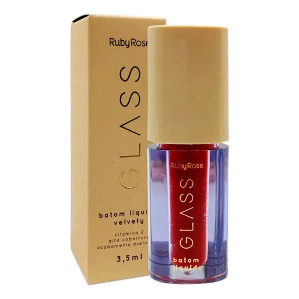 BATOM LABIAL LIQUIDO VELVETY BG04 GLASS HB5784 RUBY ROSE