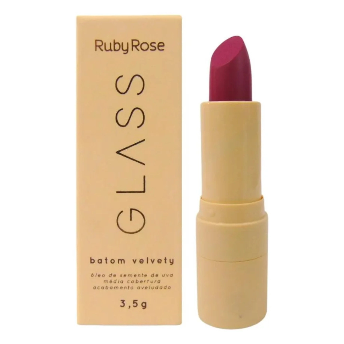 BATOM LABIAL VELVETY BG07 GLASS HB5487 RUBY ROSE 3,5G BATOM LABIAL VELVETY BG07 GLASS HB5487 RUBY ROSE 3,5G