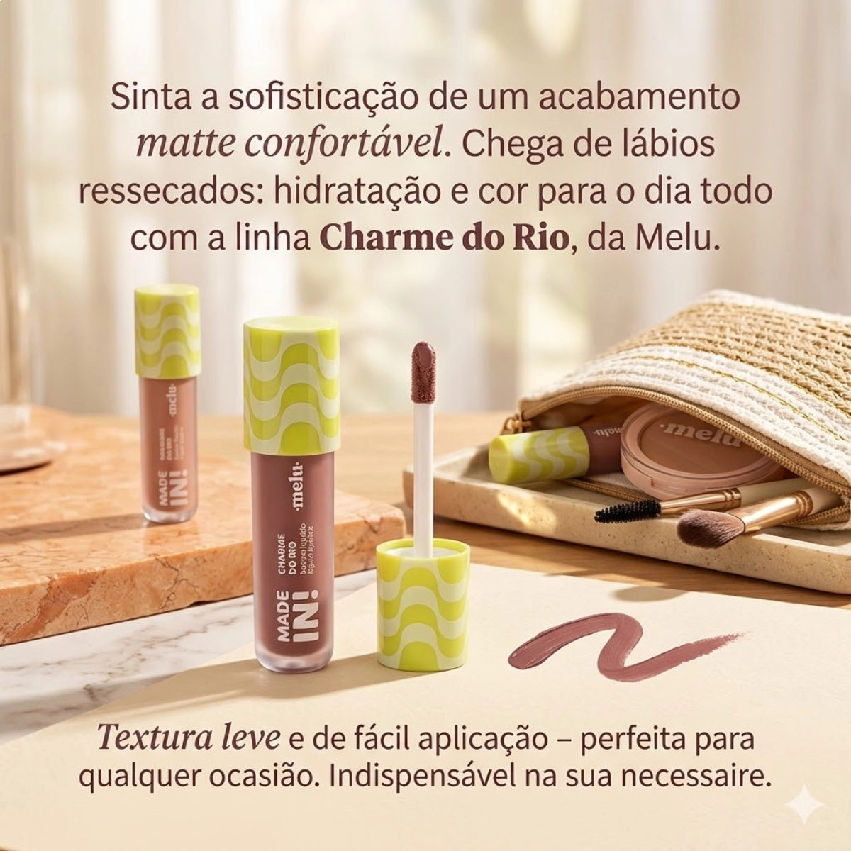 BATOM LIQUIDO MATTE CHARME DO RIO MADE IN COPACABANA RRL6202-3 4ML MELU RUBY ROSE BATOM LIQUIDO MATTE CHARME DO RIO MADE IN COPACABANA RRL6202-3 4ML MELU RUBY ROSE