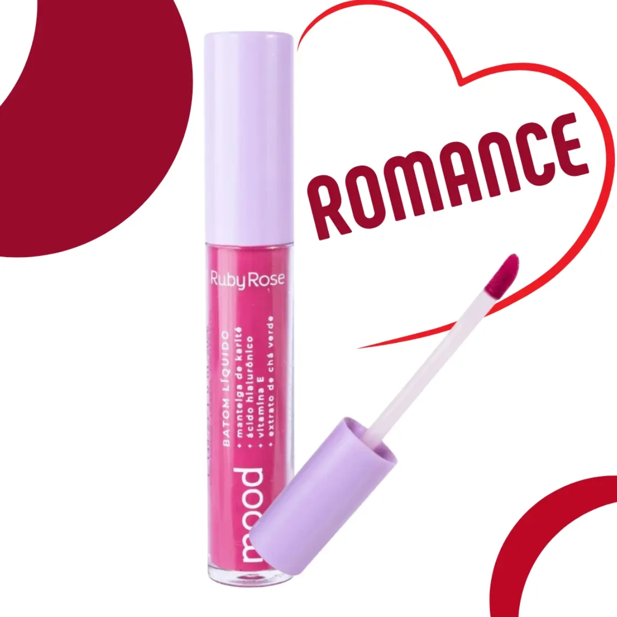 BATOM LIQUIDO RUBY ROSE MOOD ROMANCE MATTE LONGA DURACAO BATOM LIQUIDO RUBY ROSE MOOD ROMANCE MATTE LONGA DURACAO