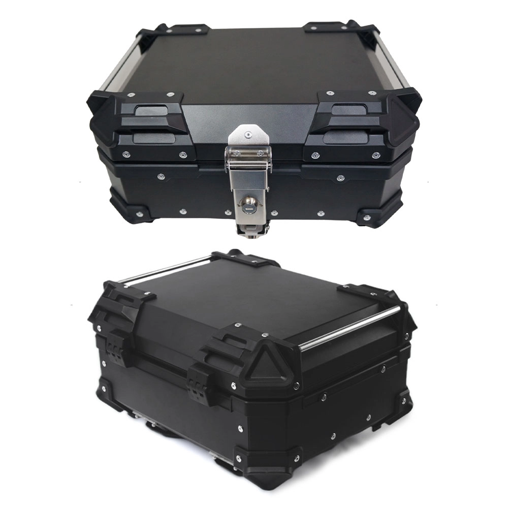 Bau de Moto Traseiro 22 Litros Universal Aliminio Anti-roubo Preto
