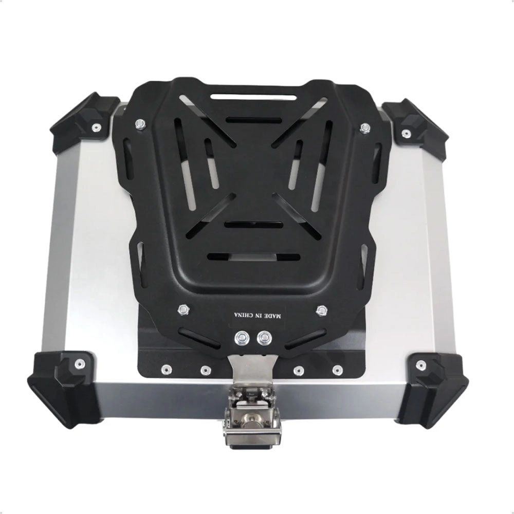 Bau de Moto Traseiro 35 Litros Universal Aliminio Anti-roubo Prata