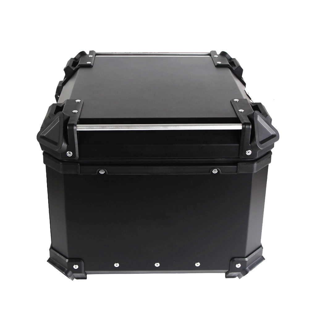 Bau de Moto Traseiro 55 Litros Universal Aluminio Anti-roubo Preto Bau de Moto Traseiro 55 Litros Universal Aluminio Anti-roubo Preto