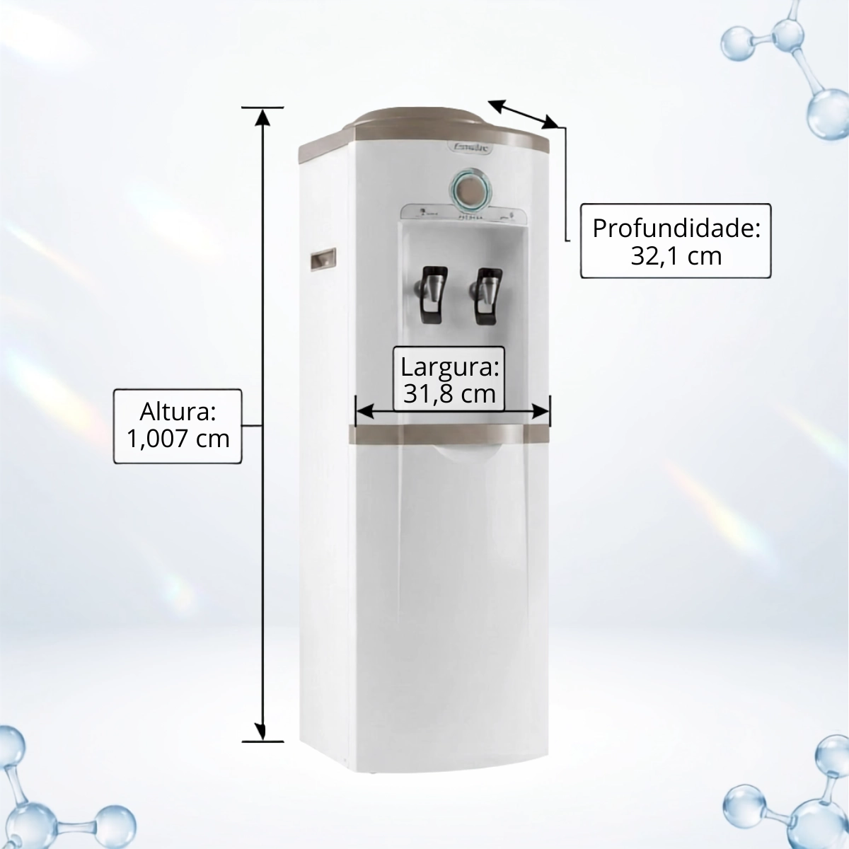 BEBEDOURO DE AGUA ESMALTEC COLUNA EGC35B GELADA E NATURAL 220V BEBEDOURO DE AGUA ESMALTEC COLUNA EGC35B GELADA E NATURAL 220V