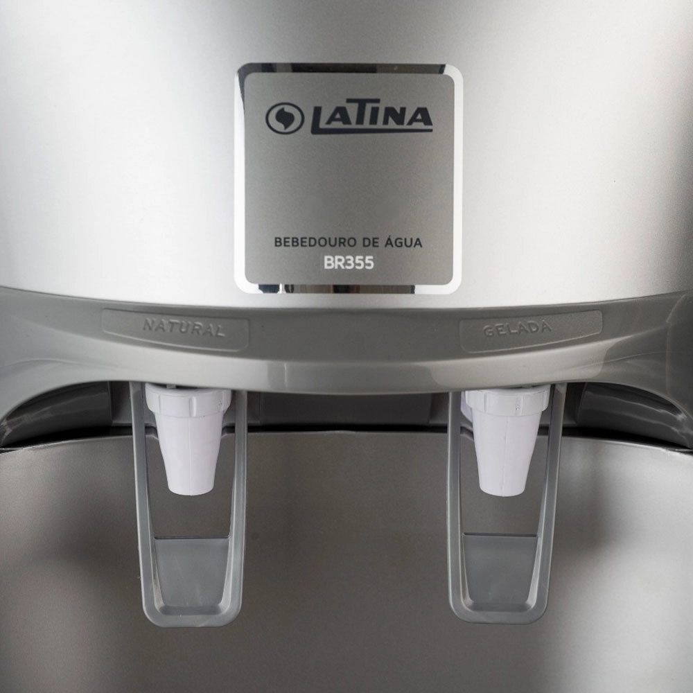 Bebedouro de Água Gelada Latina Br355 Prata - 220v Bebedouro de Água Gelada Latina Br355 Prata - 220v