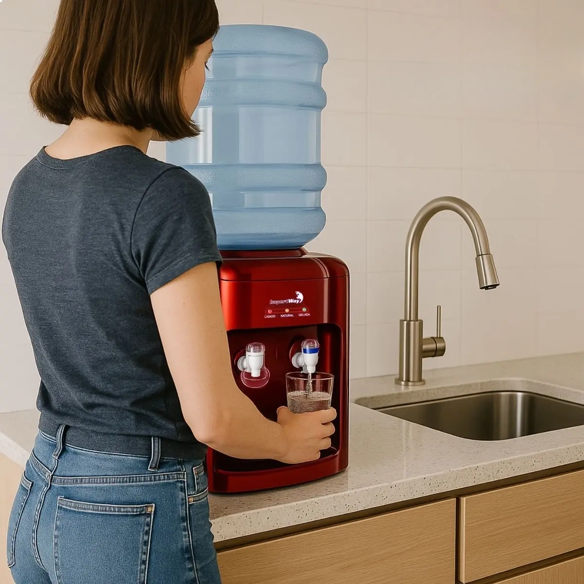 BEBEDOURO DE ÁGUA REFRIGERADO IMPORTWAY IWBAR VERMELHO 110V