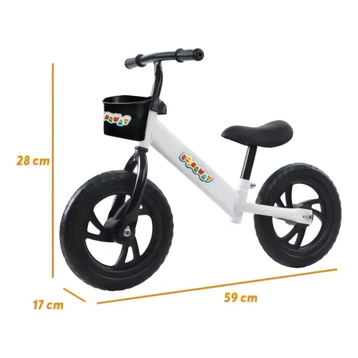 BICICLETA ARO 12 SEM PEDAL IMPORTWAY BIKE BALANCE BRANCA