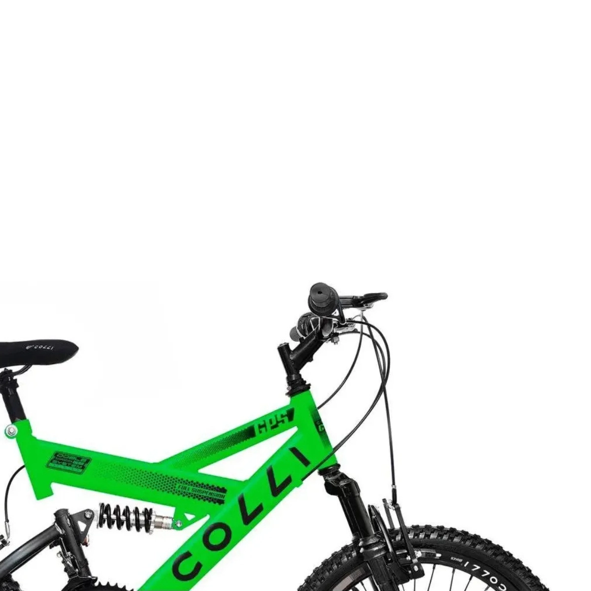 BICICLETA ARO 20 COLLI GPS V-BRAKE SUSPENSÃO FULL VERDE NEON 15