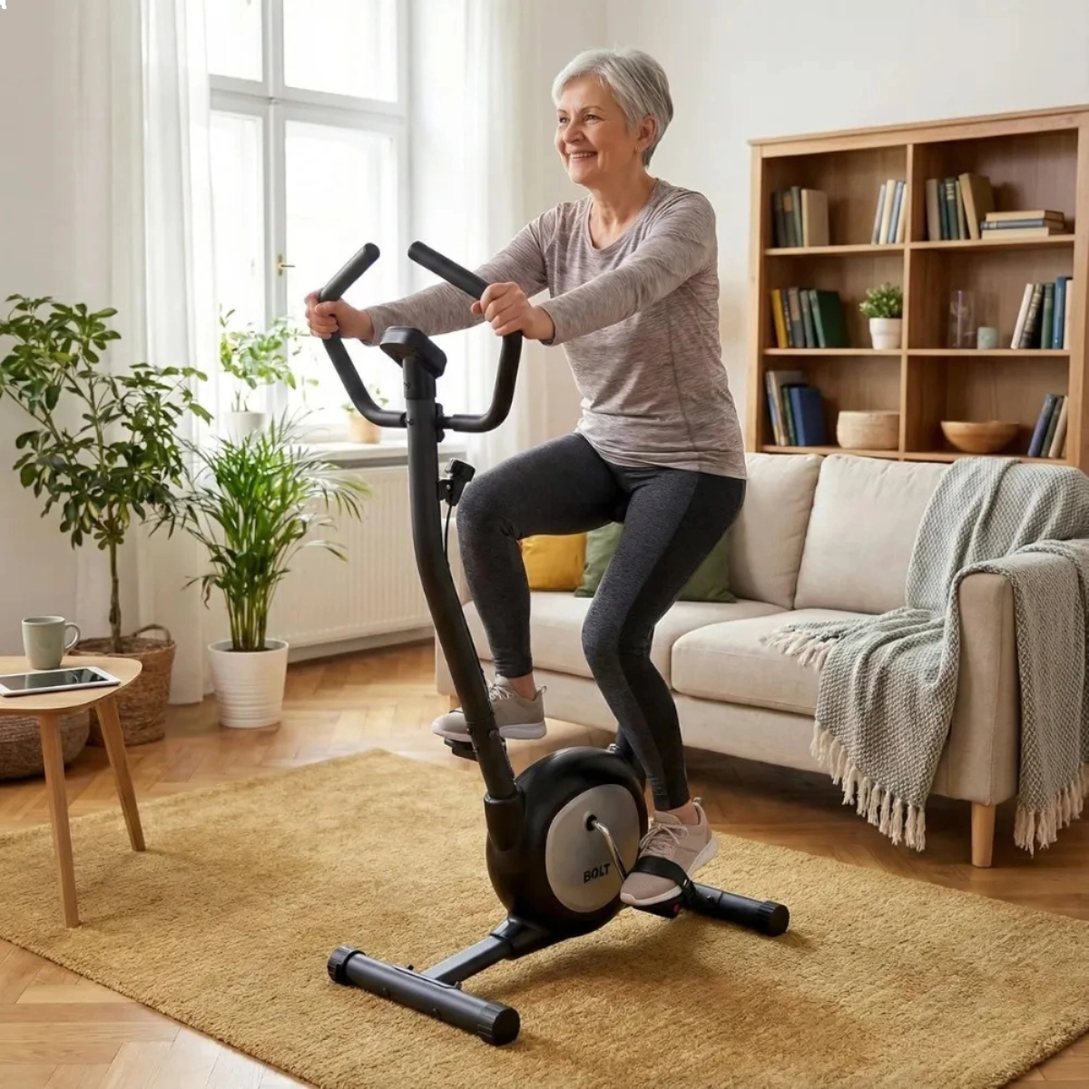 BICICLETA ERGOMÉTRICA KIKOS BOLT 3016 COM MONITOR DIGITAL PRETO