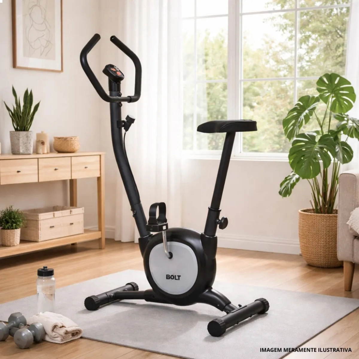 BICICLETA ERGOMÉTRICA KIKOS BOLT 3016 COM MONITOR DIGITAL PRETO