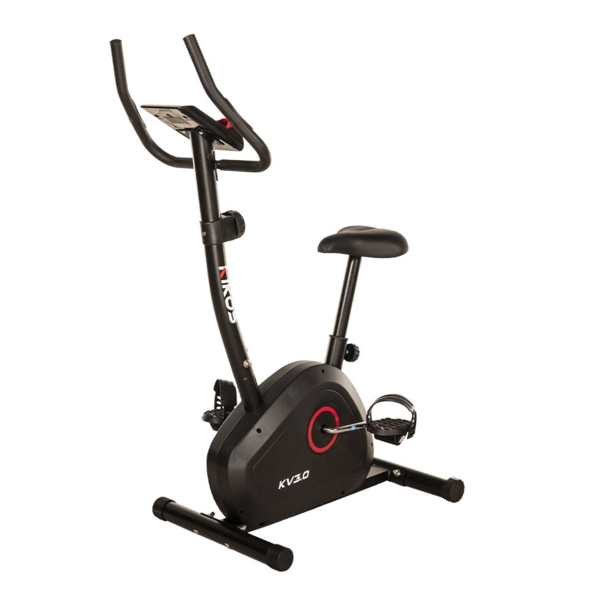 BICICLETA ERGOMÉTRICA KIKOS KV3.0 PRETA MAGNÉTICA 8 NIVEIS 