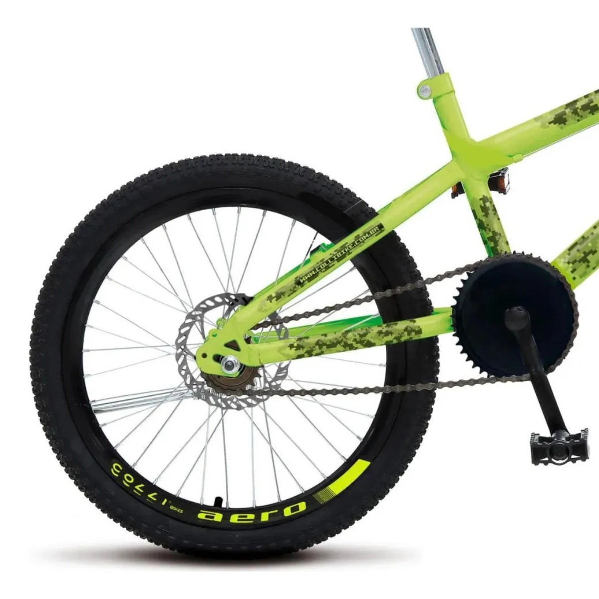 BICICLETA INFANTIL COLLI SKILL BOY ARO 20 COM FREIO A DISCO AMARELO NEON