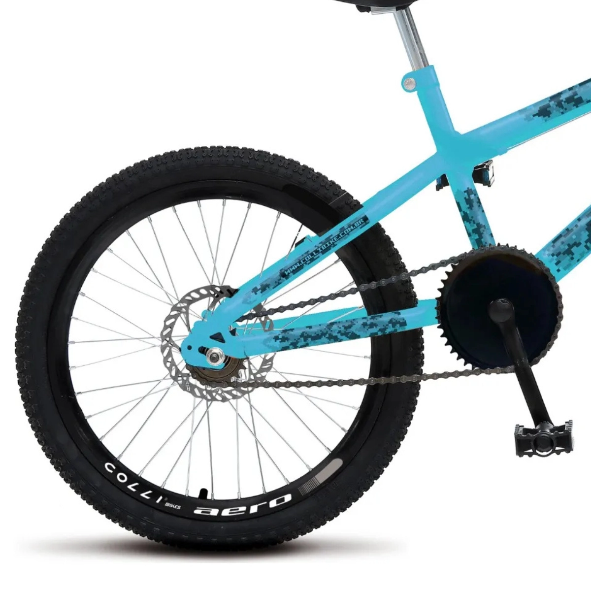 BICICLETA INFANTIL COLLI SKILL BOY ARO 20 COM FREIO A DISCO AZUL CHAMPANHE