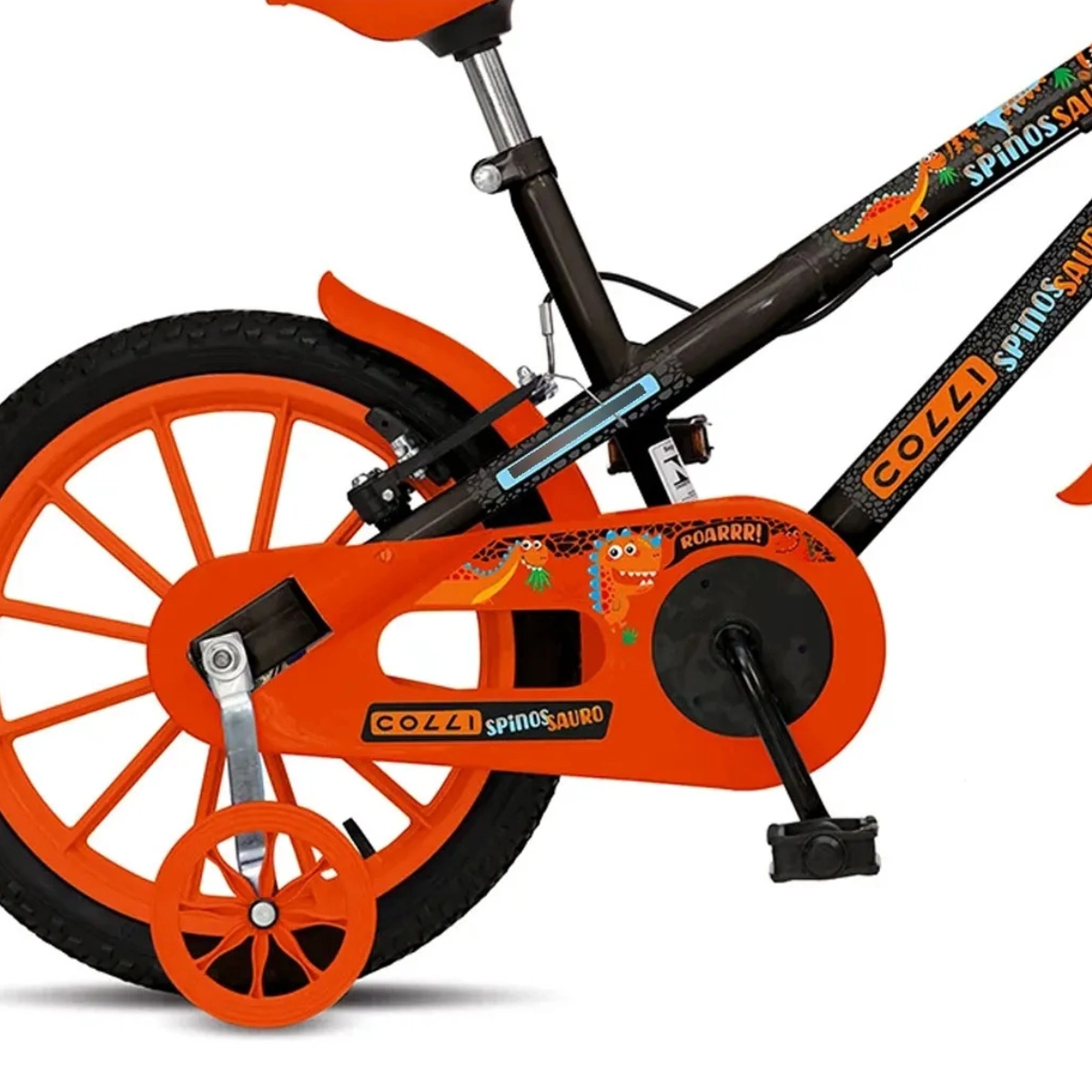 BICICLETA INFANTIL COLLI SPINOSSAURO AVENTURAS PRETO ARO 16 PRETO FOSCO 12
