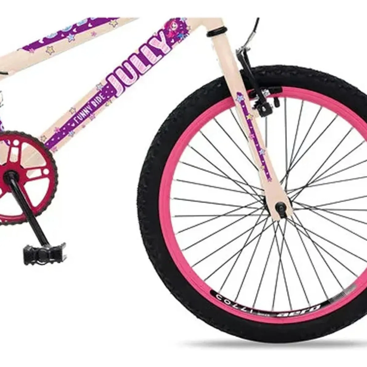 BICICLETA PASSEIO COLLI BIKE JULLY ARO 20 BEGE COM CESTO