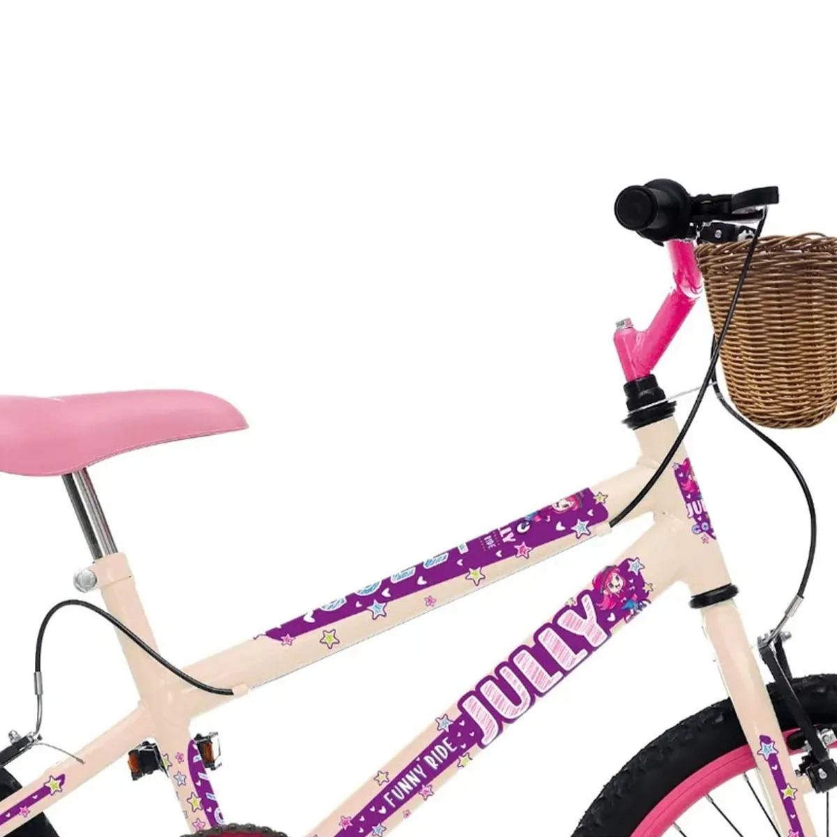 BICICLETA PASSEIO COLLI BIKE JULLY ARO 20 BEGE COM CESTO