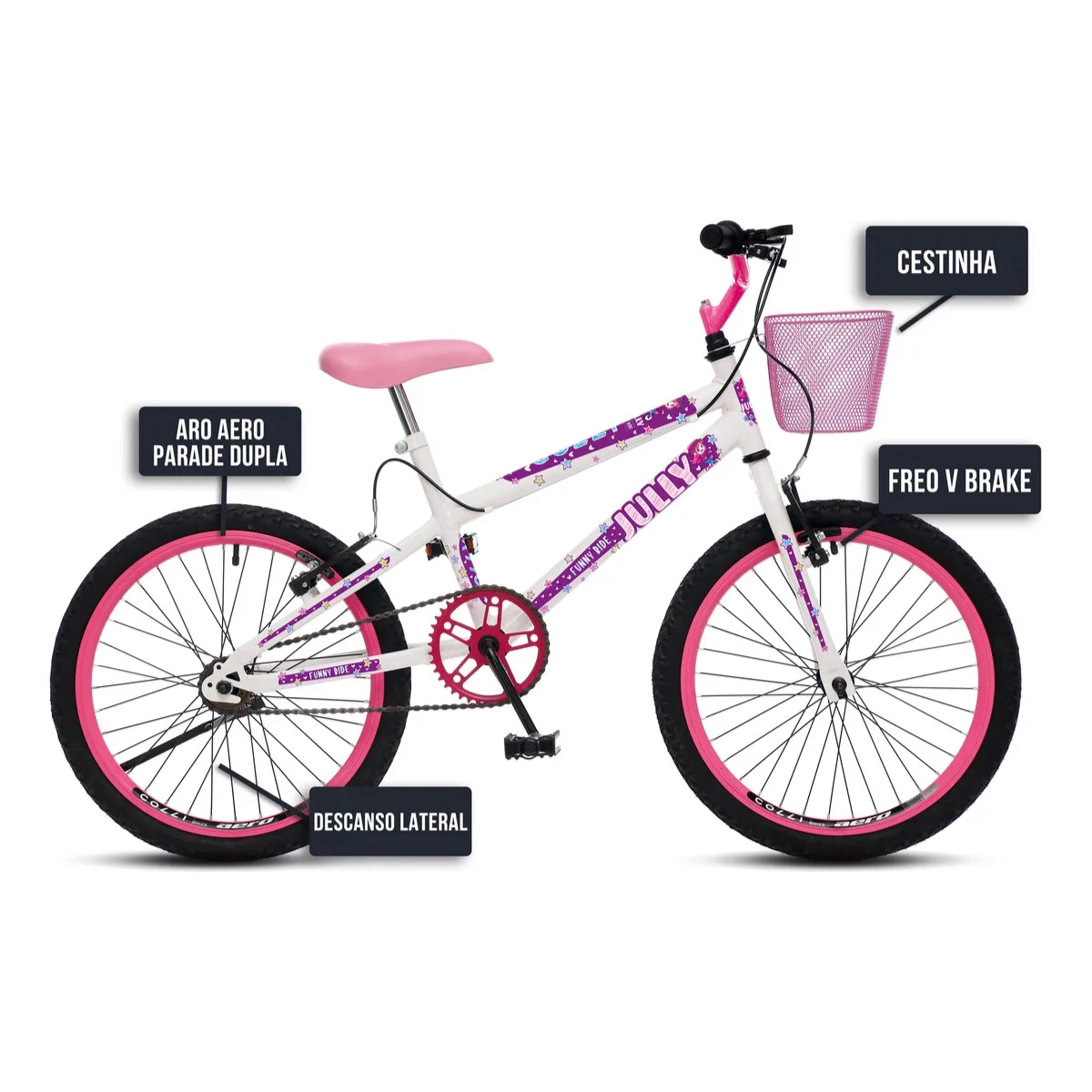 BICICLETA PASSEIO COLLI BIKE JULLY ARO 20 BRANCO COM CESTO BICICLETA PASSEIO COLLI BIKE JULLY ARO 20 BRANCO COM CESTO