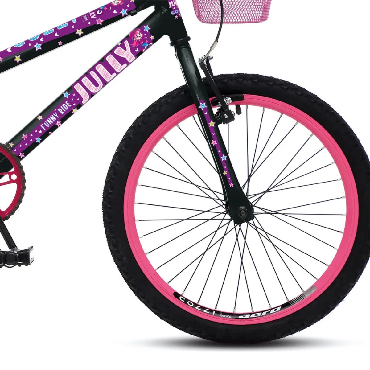 BICICLETA PASSEIO COLLI BIKE JULLY ARO 20 PRETO FOSCO COM CESTO BICICLETA PASSEIO COLLI BIKE JULLY ARO 20 PRETO FOSCO COM CESTO